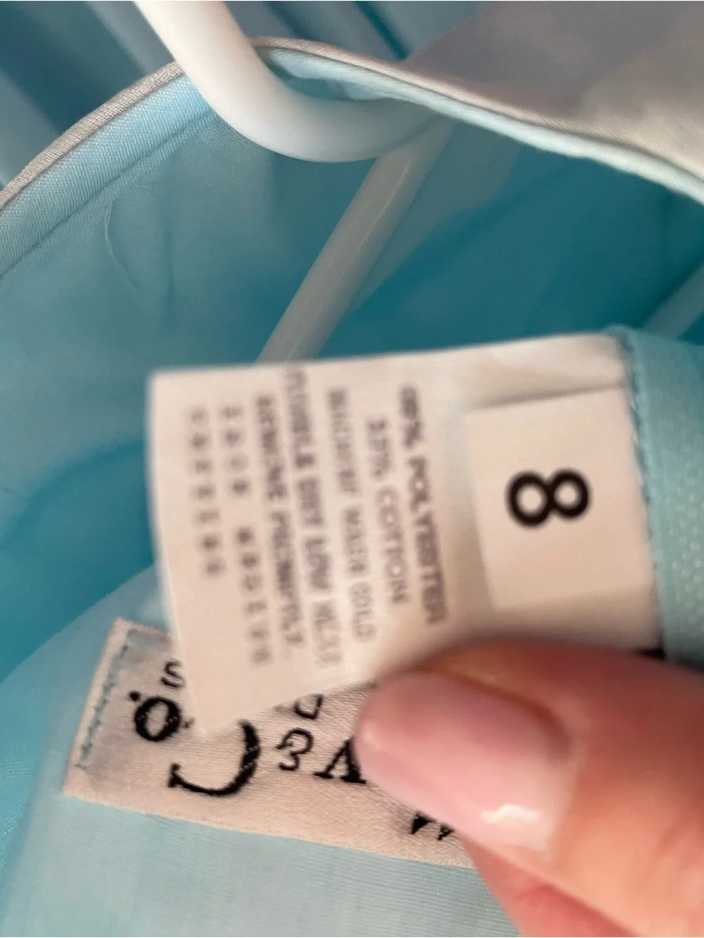 Vintage Girls Light Blue Cotton Dress size 8